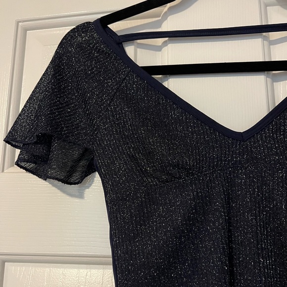 Aerie Shimmer Bodysuit in Navy - Picture 2 of 3